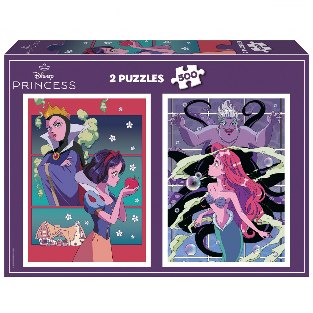 Puzzle, Educa, Disney Villains vs. Princesses, 2 x 500 pieces