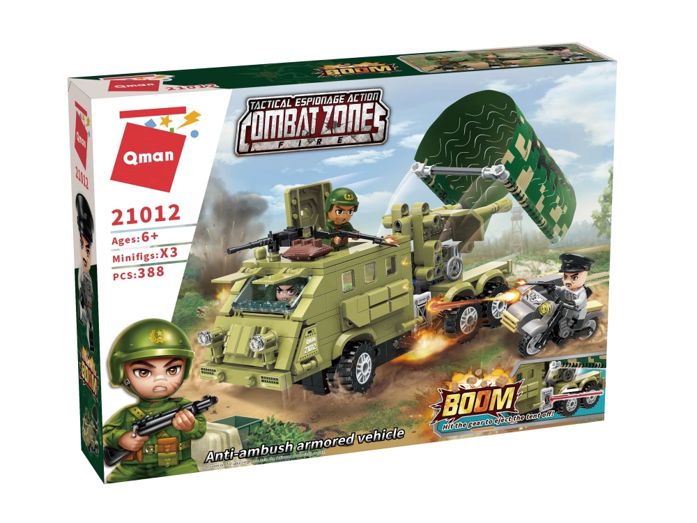 Constructor, Qman, Combat Zone, Armored Anti-Ambush Vehicle, 388 parts