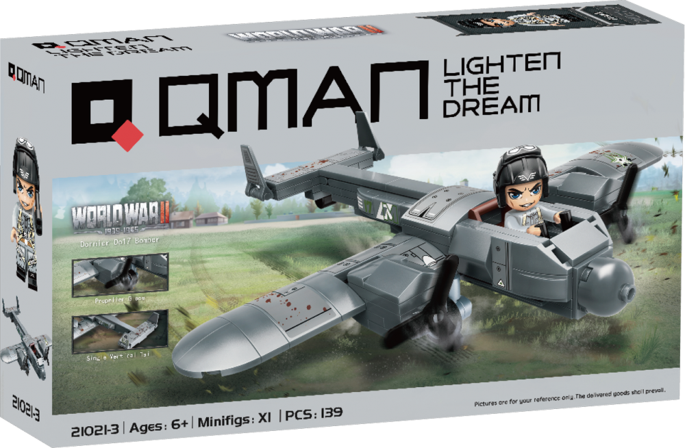 Constructor, Qman, Dornier Do17 Bomber, 139 parts