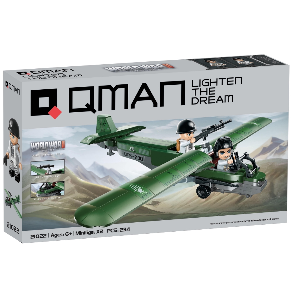 Constructor, Qman, Light Assault Glider DFS230, 234 parts
