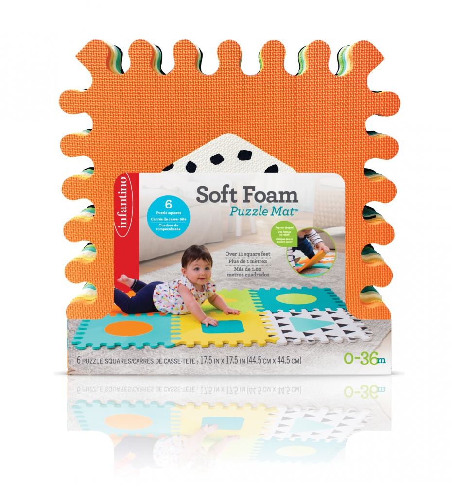 Soft foam mat, Infantino, Puzzle, Shapes