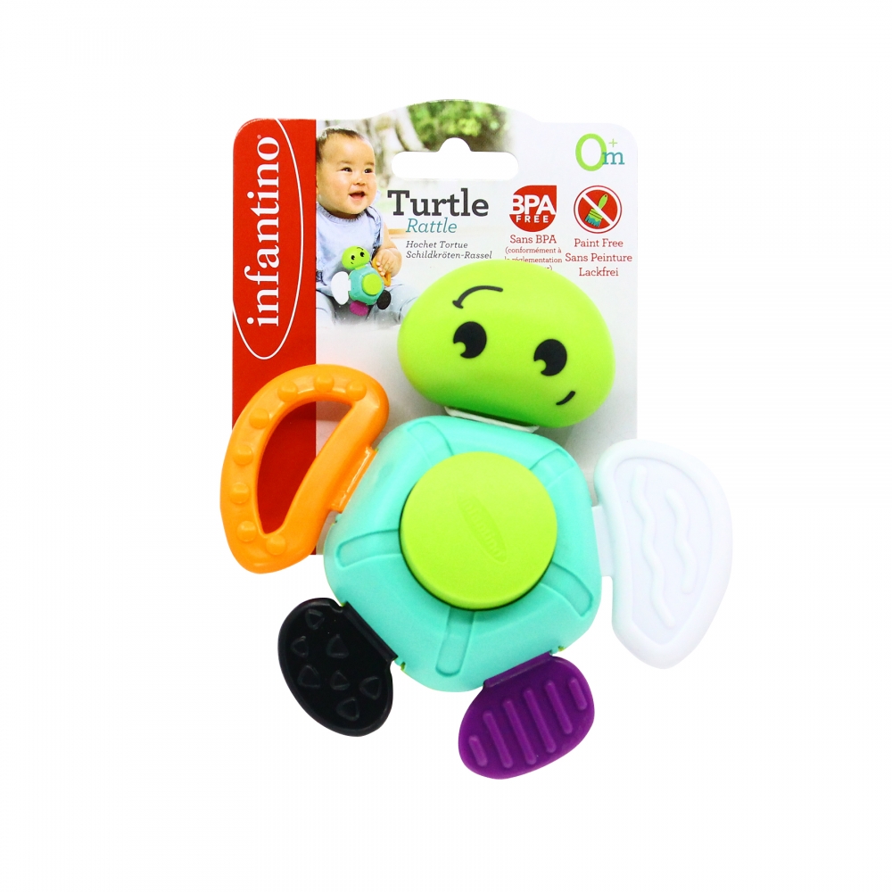 Sensory baby rattle, Infantino, Turtle