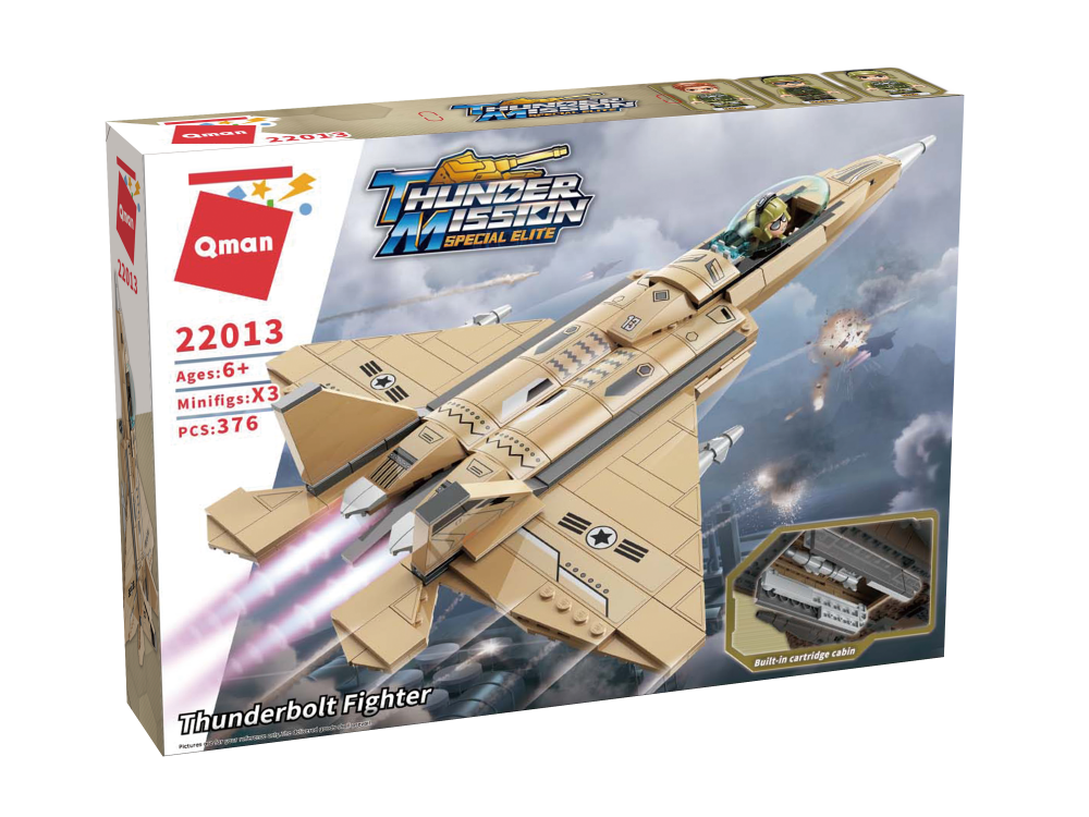 Constructor, Qman, Thunderbolt Fighter, 376 parts