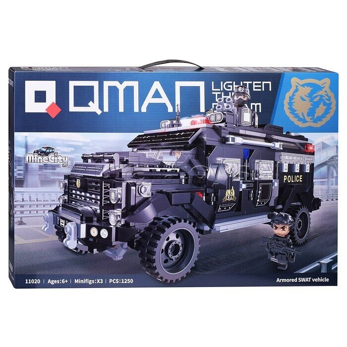 Constructor, Qman, MineCity, SWAT Armored Truck, 1250 parts
