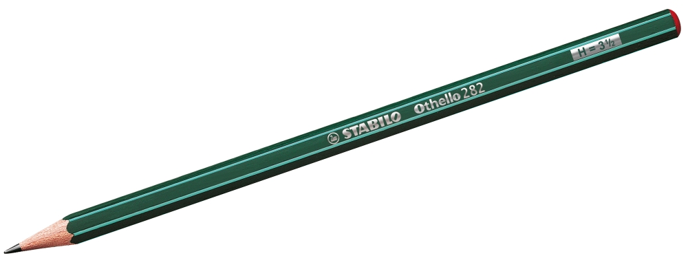 Graphite pencil, Stabilo, Othello H, Green