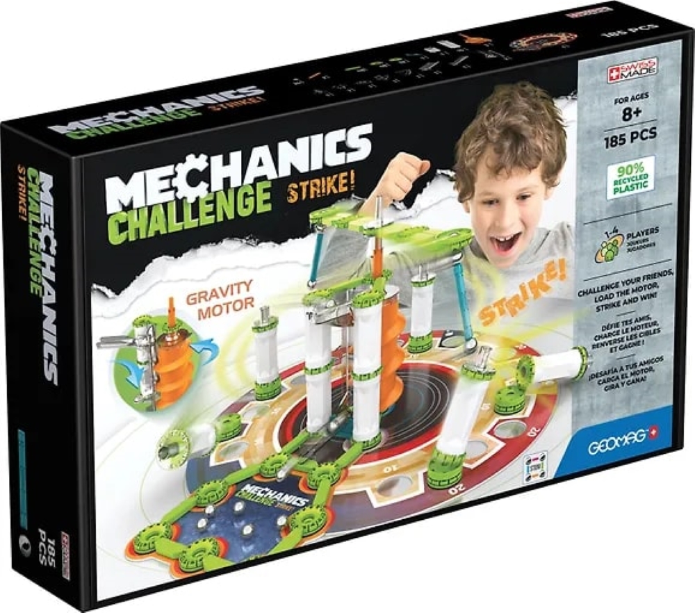 Magnetic Constructor, Geomag, Mechanics 779, Challenge, 185 pieces