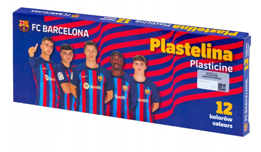 Plasticine set, Astra, FC Barcelona, ​​12 colors