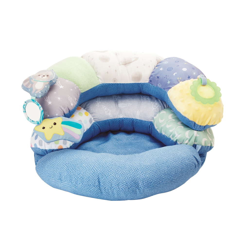 Baby pillow, Infantino, 2 in 1, For tummy time and sitting, Blue