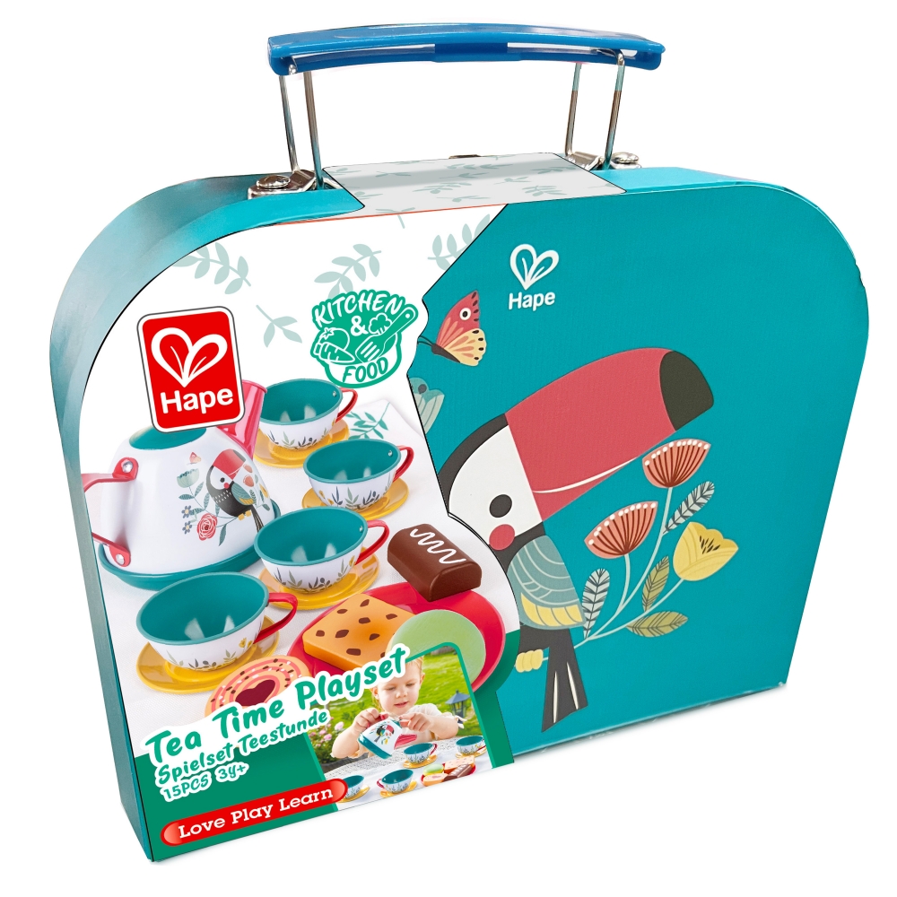 Children′s wooden set, Hape, Tea time, 15 pieces