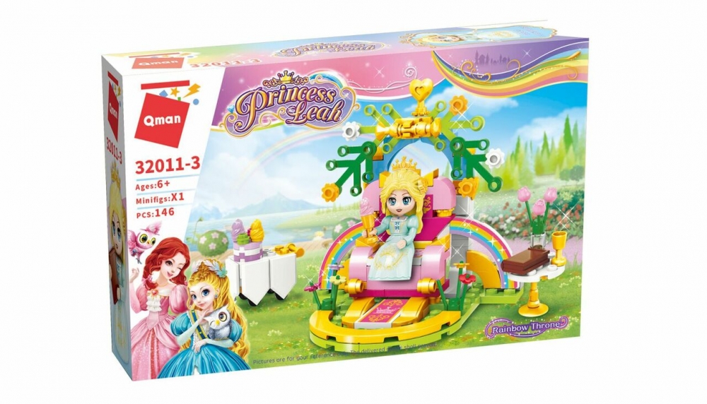 Constructor, Qman, Princess Leah, Rainbow Throne, 146 pieces