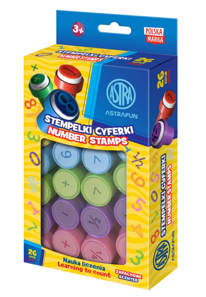 Set of scented stamps, Astra, Numbers, 26 pieces