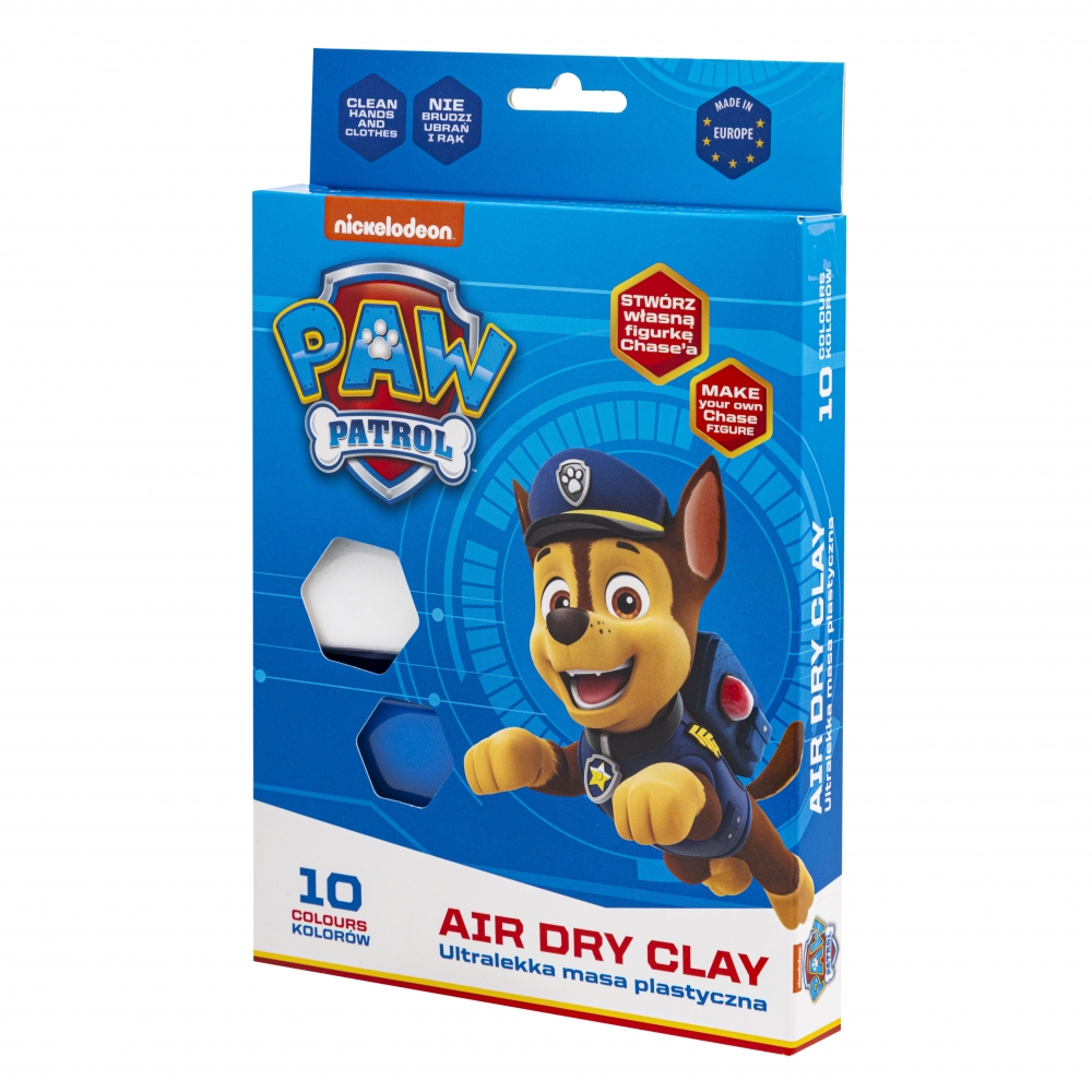 Quick-drying clay set, Astra, Paw Patrol, Chase, 10 colors