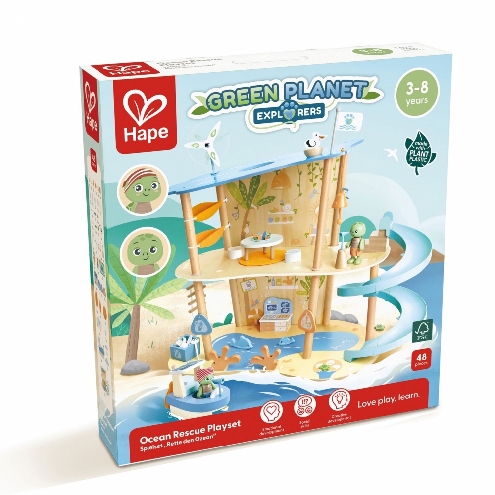 Playset, Hape, Ocean Rescue Base, 48 pieces