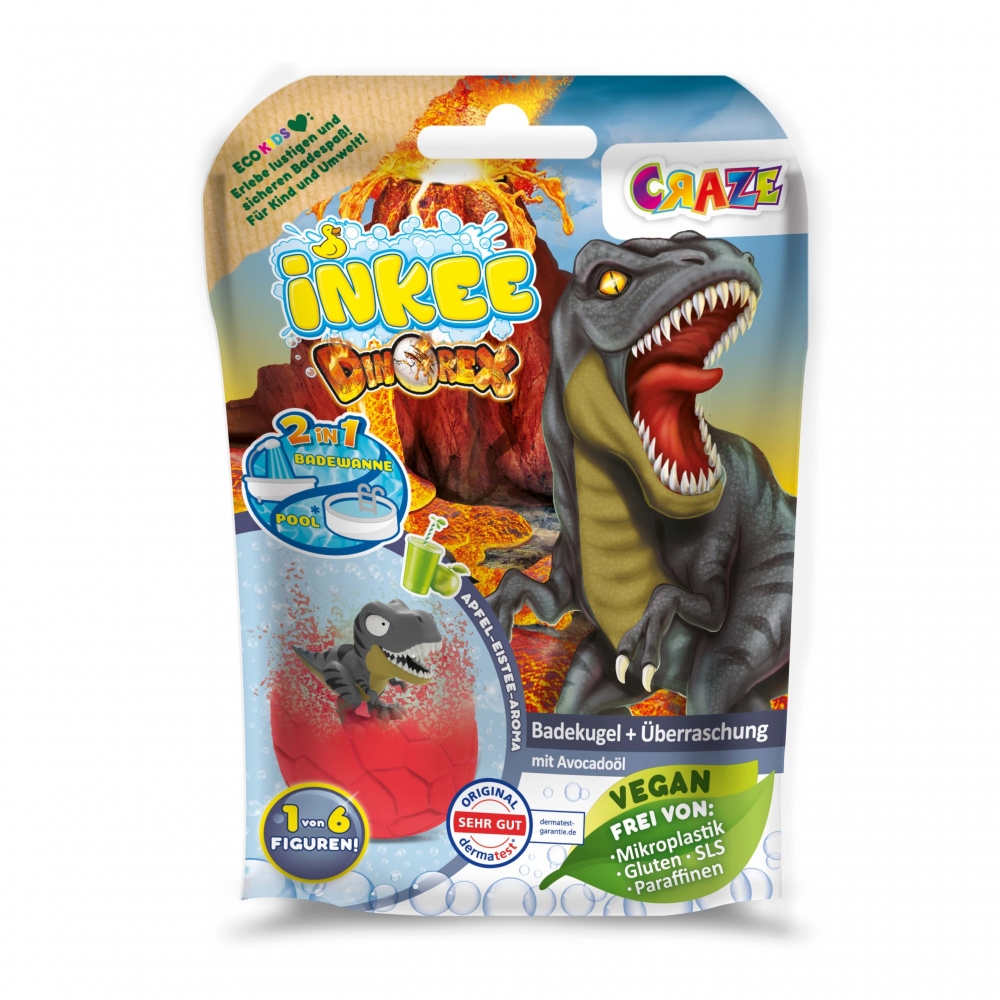 Effervescent bath bomb, Craze, Dino surprise, 100 g