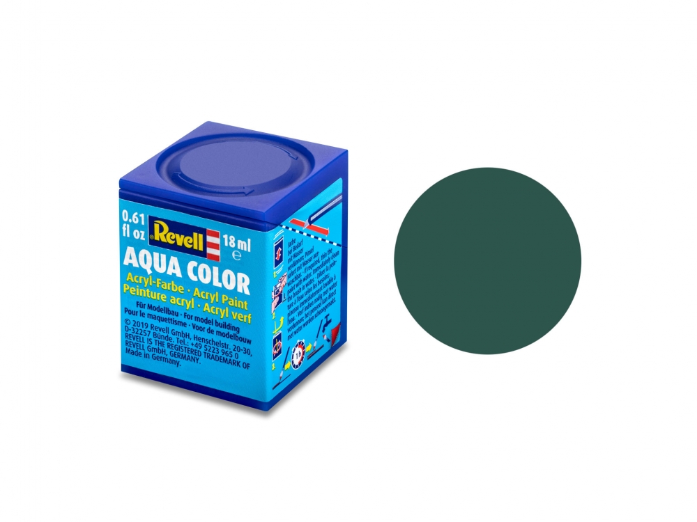 Acrylic paint, Revell, Aqua Color, Sea green matte, 18 ml