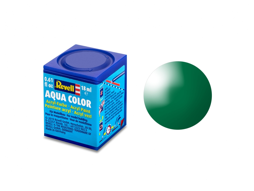 Acrylic paint, Revell, Aqua Color, Emerald bright green gloss, 18 ml