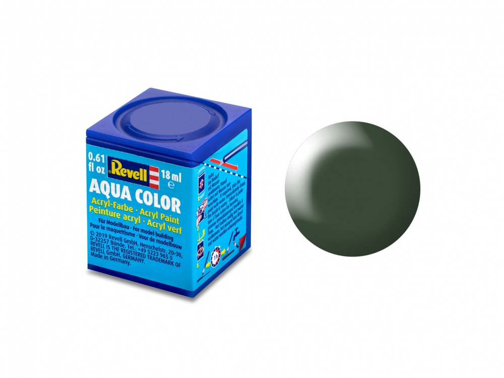 Acrylic paint, Revell, Aqua Color, Silky Dark Green, 18 ml