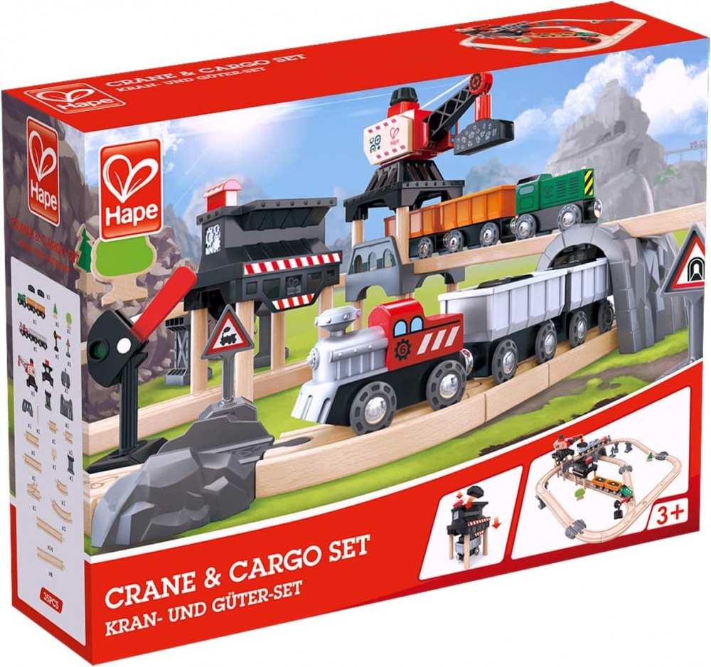 Railway set with cargo depot