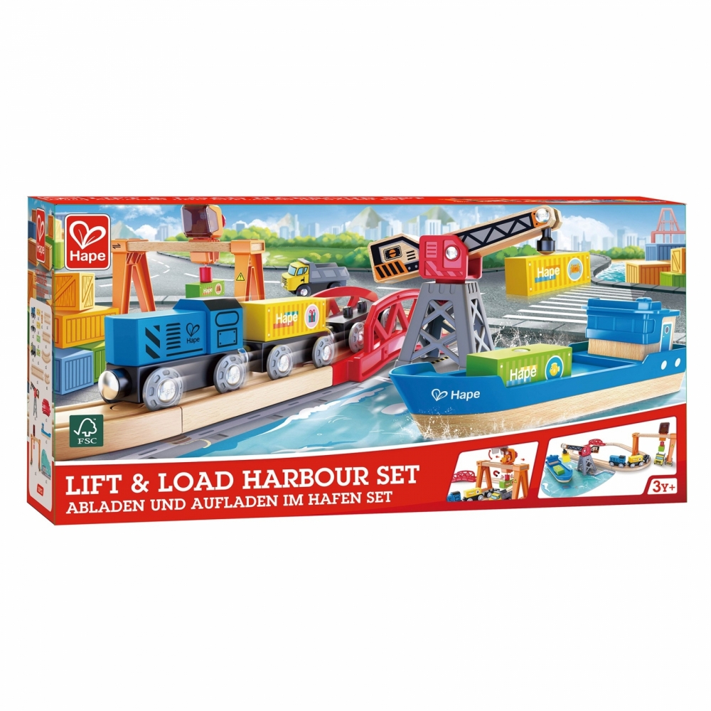 Play set, Hape, Cargo port, 26 pieces