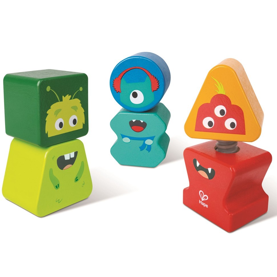 Educational set, Hape, Monster friends, 3 pieces