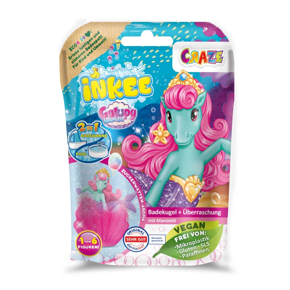 Effervescent bath bomb, Craze, Galupy Mermaid surprise, 100 g