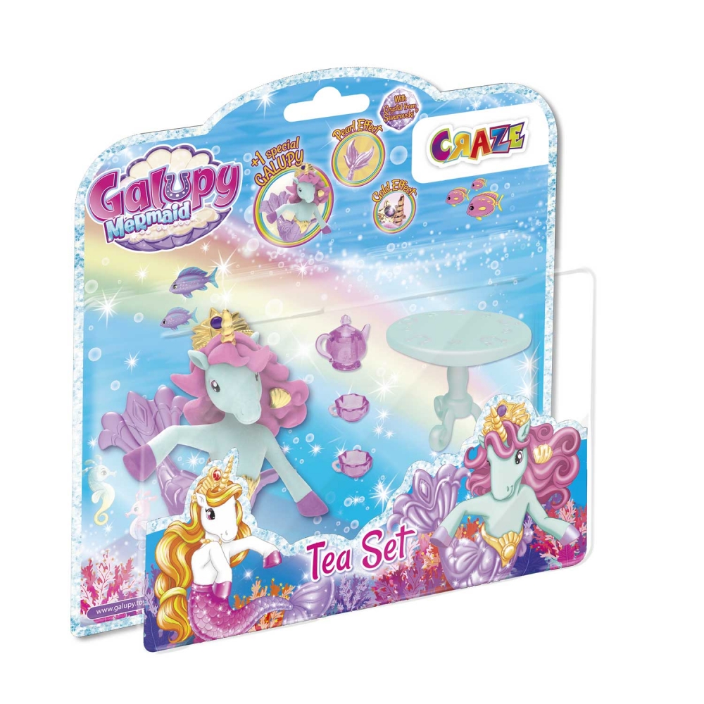 Set of figurines, Craze, Galupy Mermaid, Tea set, 5 pieces