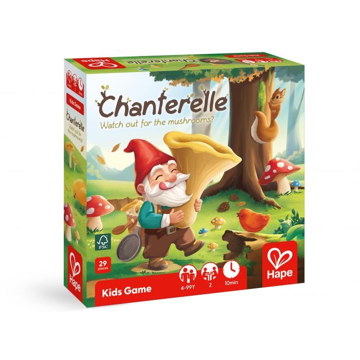 Wooden board game Chanterelle, Hape, Beware of the mushrooms, 29 pieces