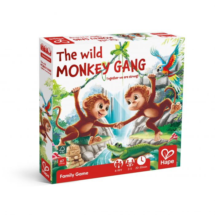 Board game - The Wild Monkey Gang, Hape, 67 pieces