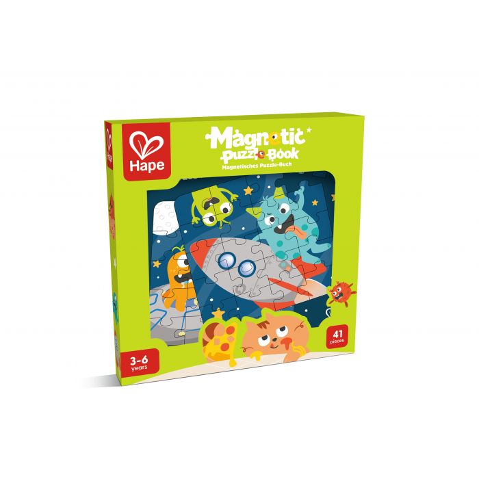 Magnetic puzzle book, Hape, 41 pieces
