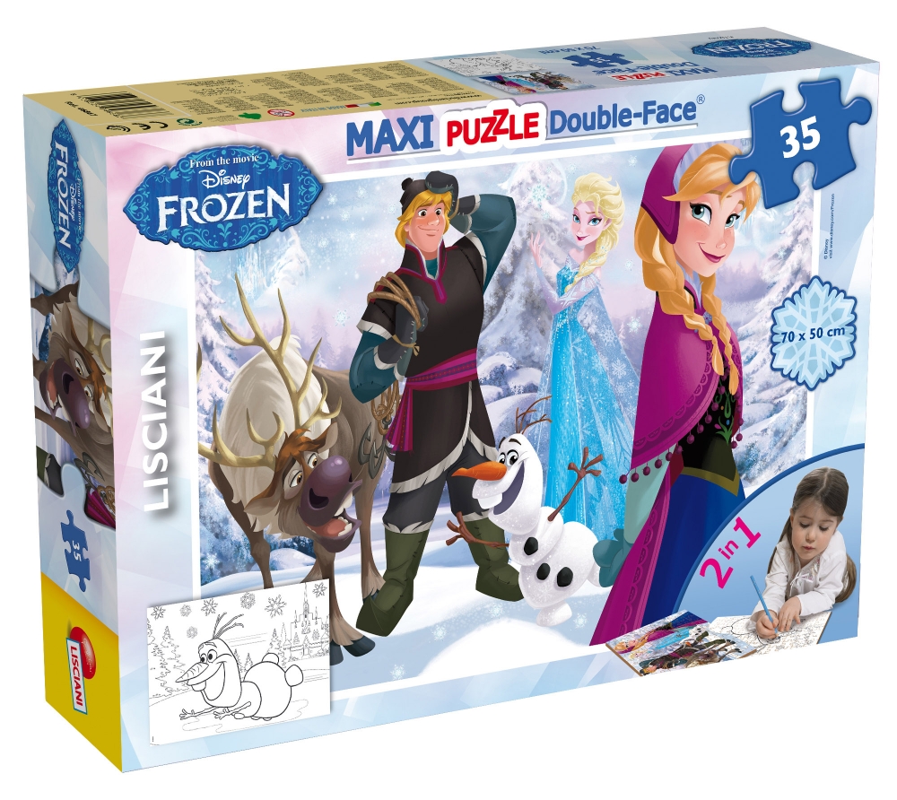 Puzzle, Lisciani, Frozen, Double-sided puzzle 35 pieces