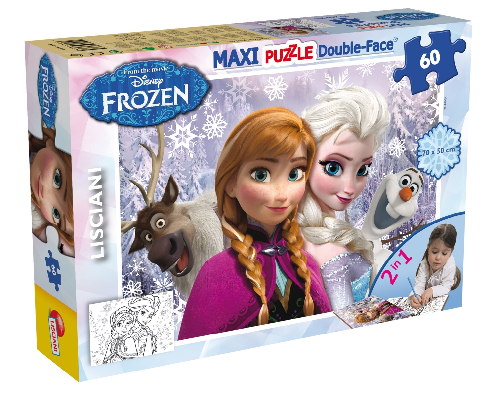 Puzzle, Lisciani, Frozen, Sisters Forever, Double-sided puzzle 60 pieces