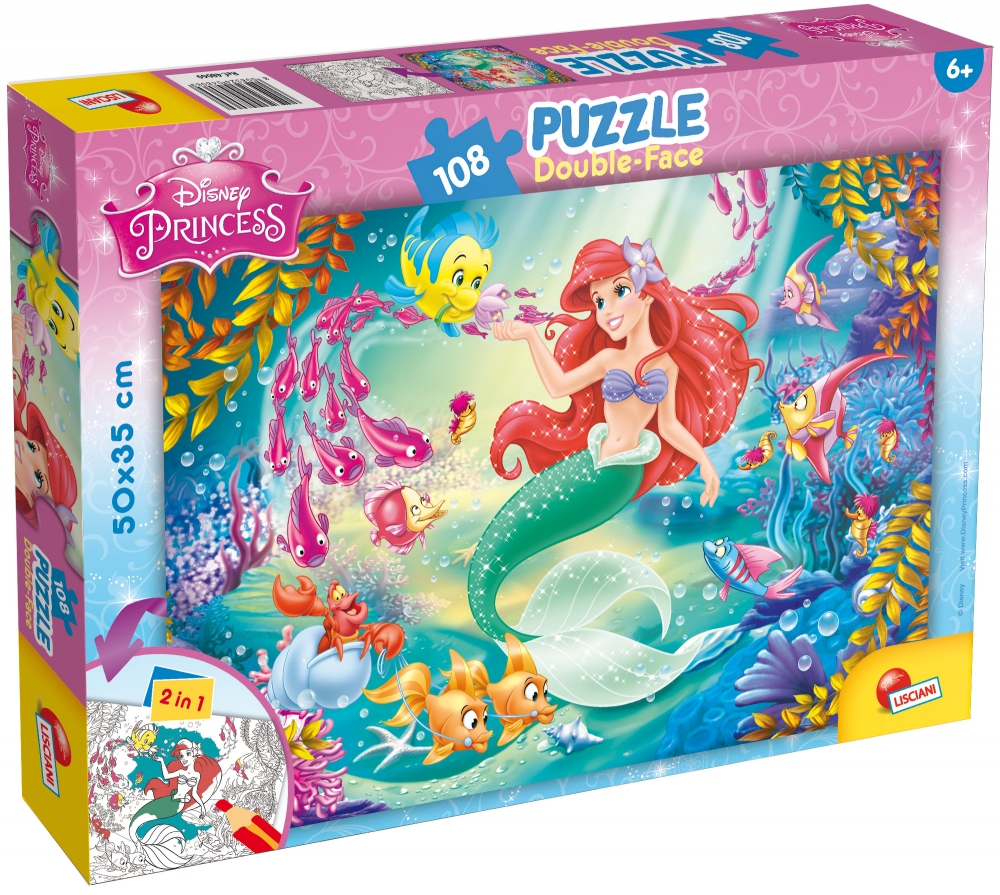 Puzzle, Lisciani, Ariel, Double-sided puzzle 108 pieces