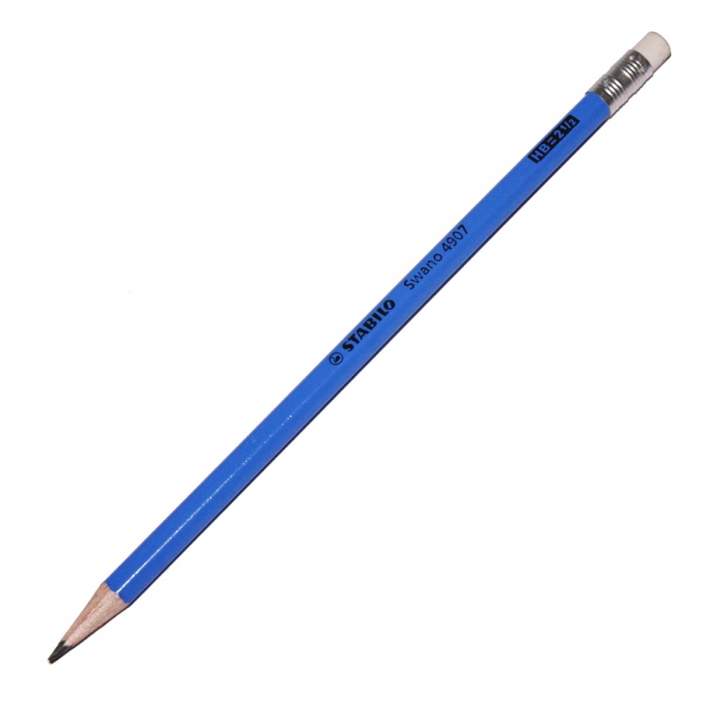 Graphite pencil, Stabilo, Swano fluo HB with eraser, Violet