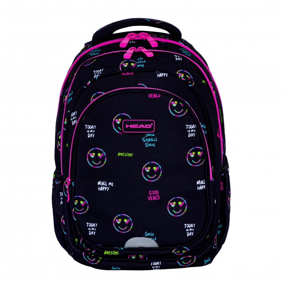 School backpack HEAD Smiles with glitter, AB300, 42 x 30 x 19 cm