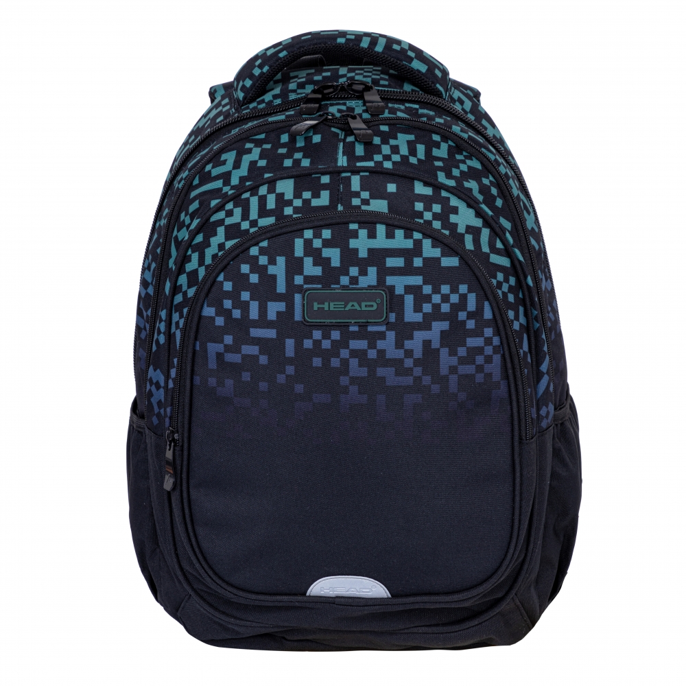 School backpack HEAD Green blocks, AB300, 42 x 30 x 19 cm