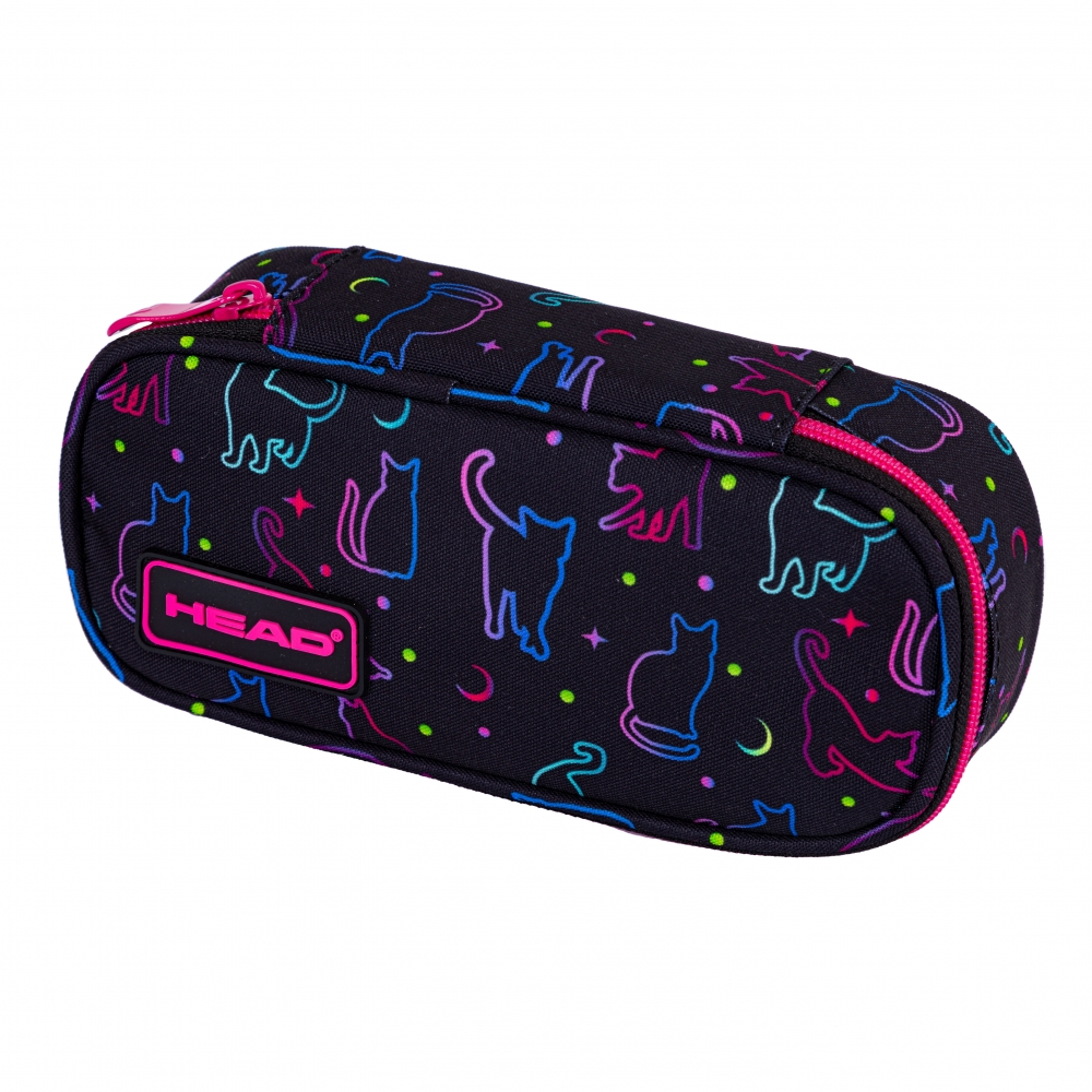Single toiletry bag without accessories HEAD Cats in the dark, AC6, 22 x 9 x 5 cm