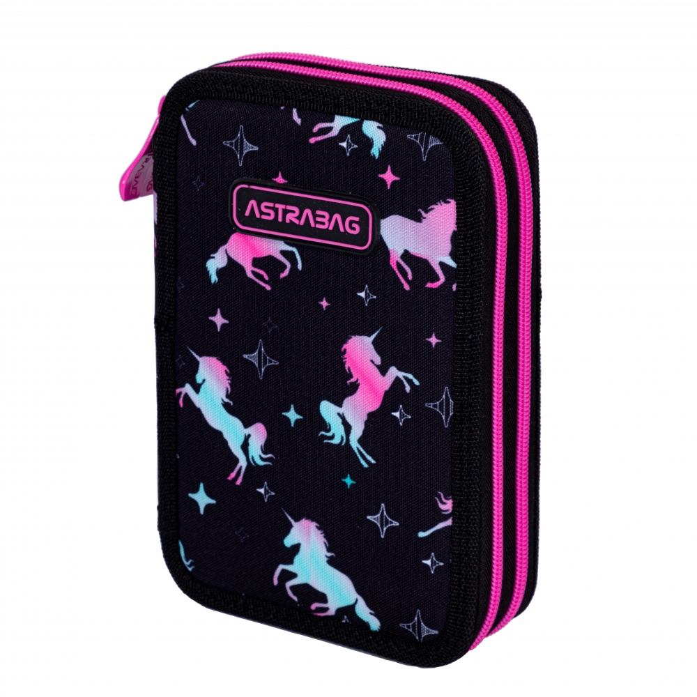 Double vanity case with accessories ASTRABAG Unicorn, AC21, 20.5 x 13 x 4.5 cm