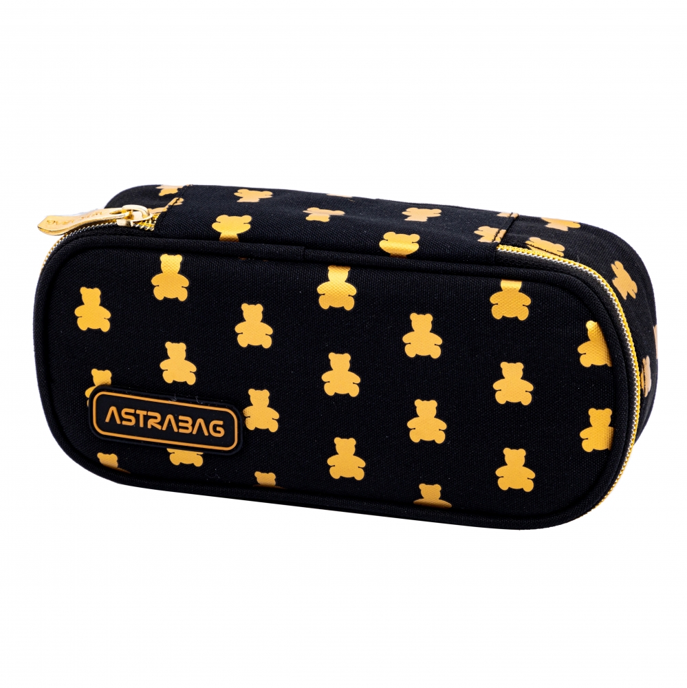 Single vanity case without accessories ASTRABAG Golden Bears, AC6, 22 x 9 x 5 cm
