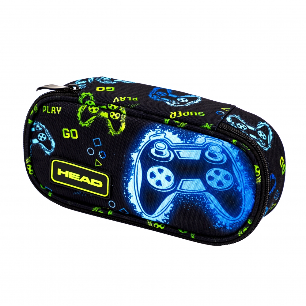 Single pencil case without accessories, Head, Neon Game, AC6, 22 x 9 x 5 cm