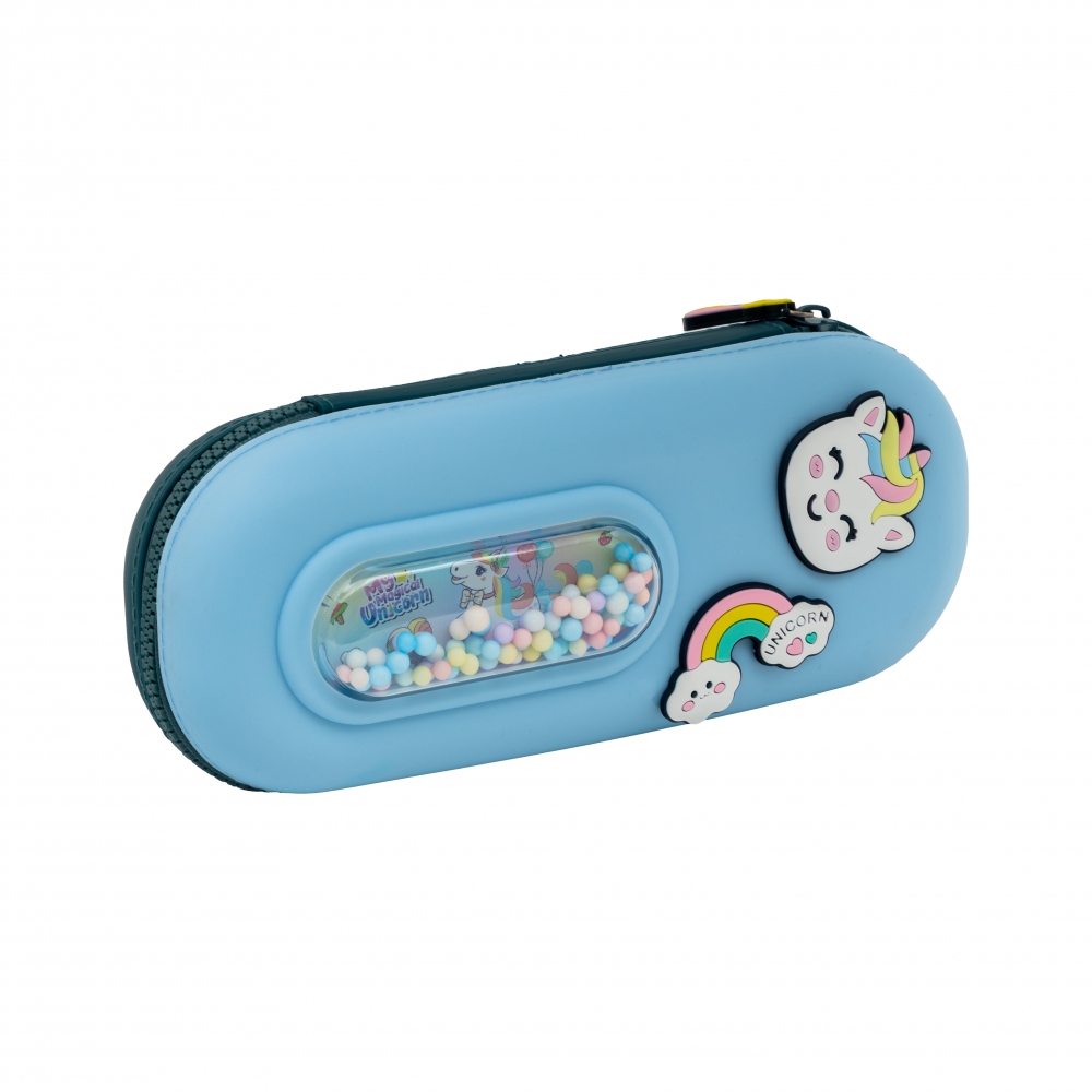 3D Foam Pencil Case, Astra, Unicorn, Blue, 23.3 x 9.5 x 4.5 cm