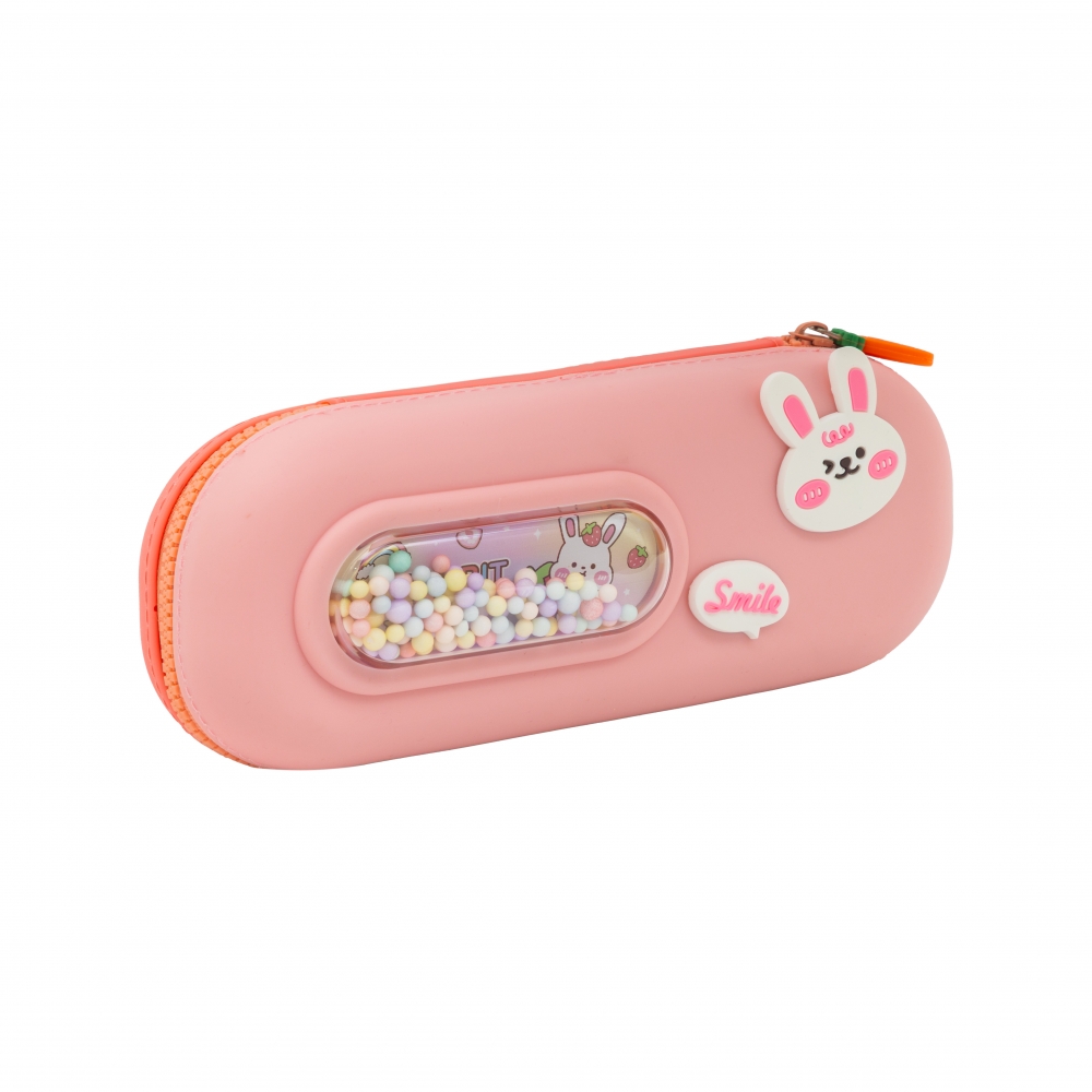 3D Foam Pencil Case, Astra, Bunny, pink, 23.3 x 9.5 x 4.5 cm