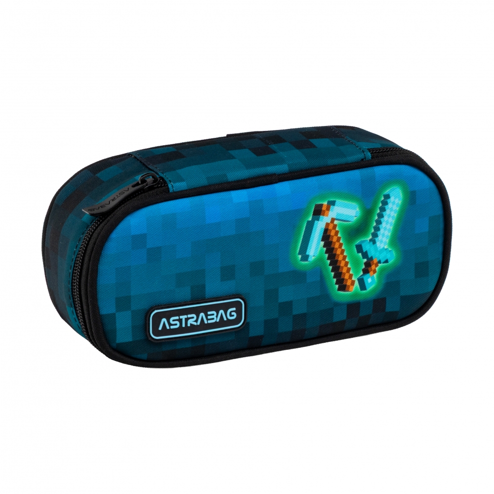 Single vanity case without accessories, Astra, Blue, AC6, 22 x 9 x 5 cm
