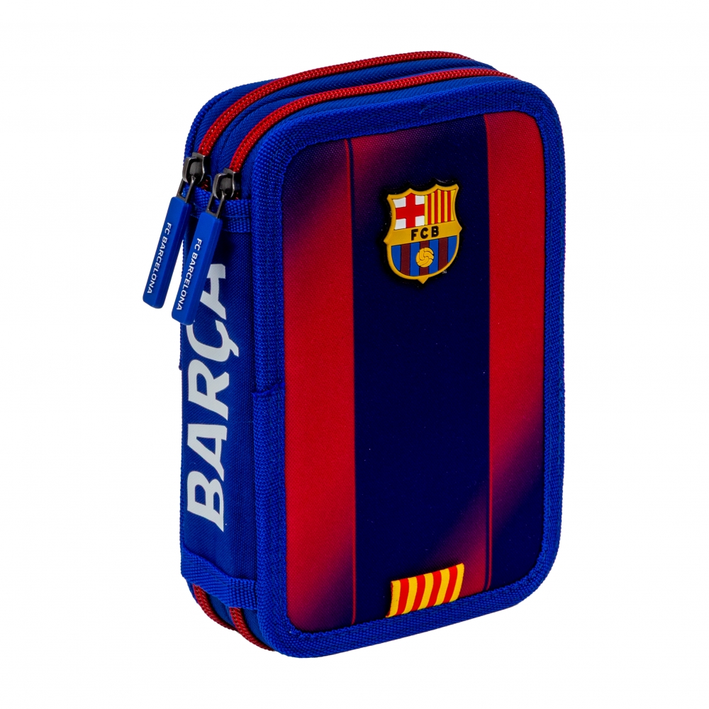 Double pencil case with accessories, Astra, FC Barcelona, ​​AC21, 20.5 x 13 x 4.5 cm