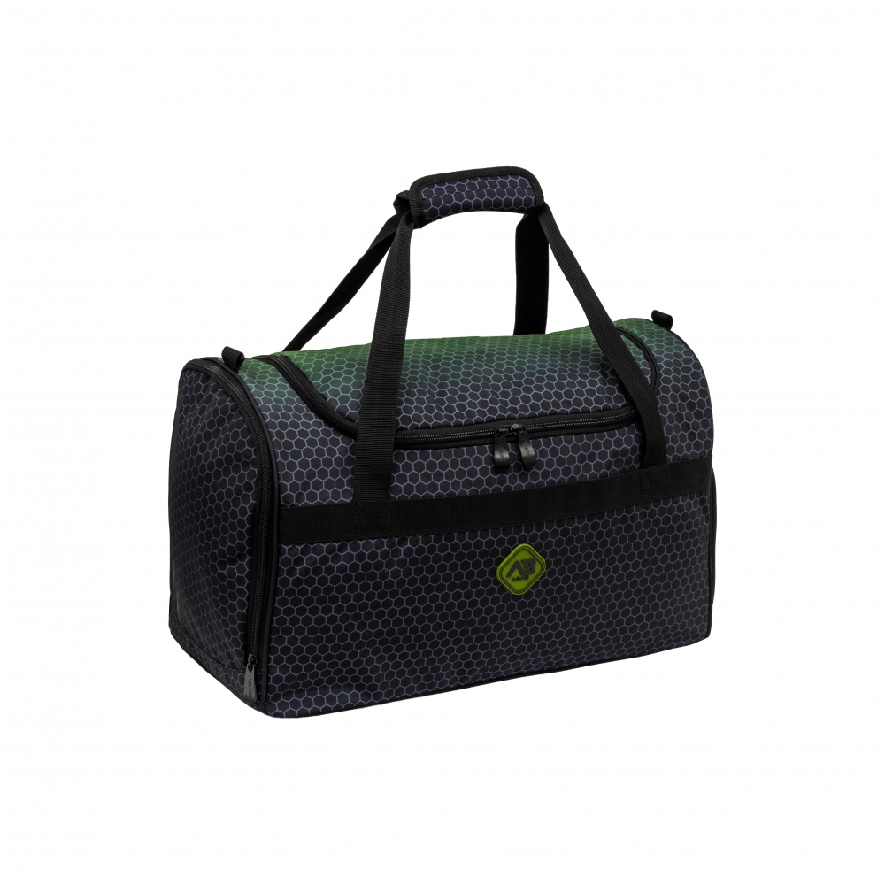 Sports bag, Astra, Hexagon, Green Ombre, 45 x 28 x 22 cm