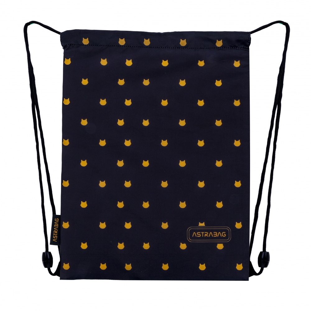 Sports bag, Astra, Fluffy black kitten, AD1, 44 × 33 cm