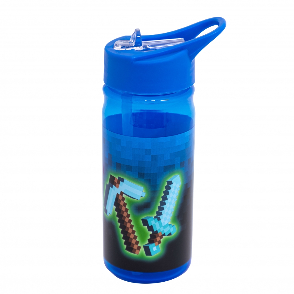 Water Bottle, Astra, Aqua Pure, Blue Pixel, 16.2 x 6.6 cm, 450 ml