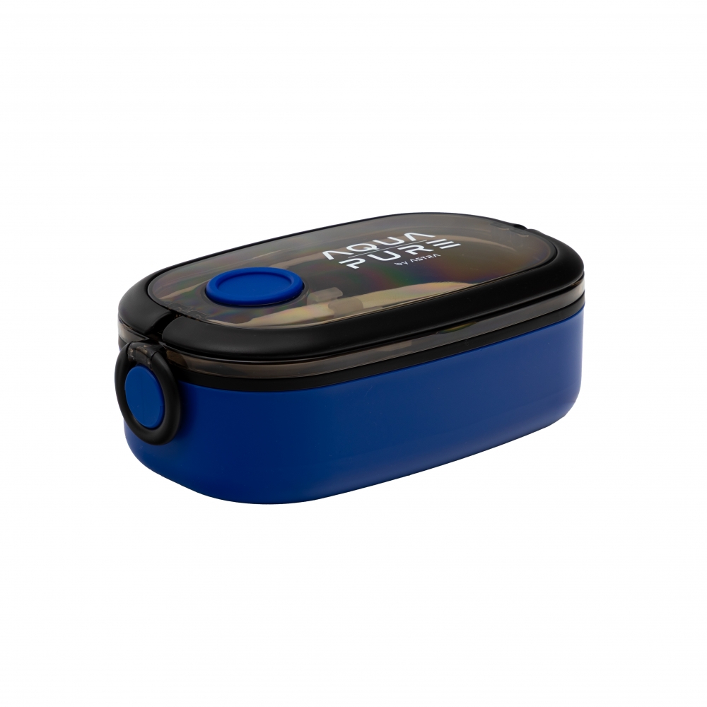 Lunch box, Astra, Aqua Pure, Blue and black, 900 ml