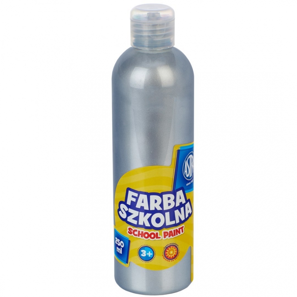 Student paint, Astra, Metallic silver, 250 ml