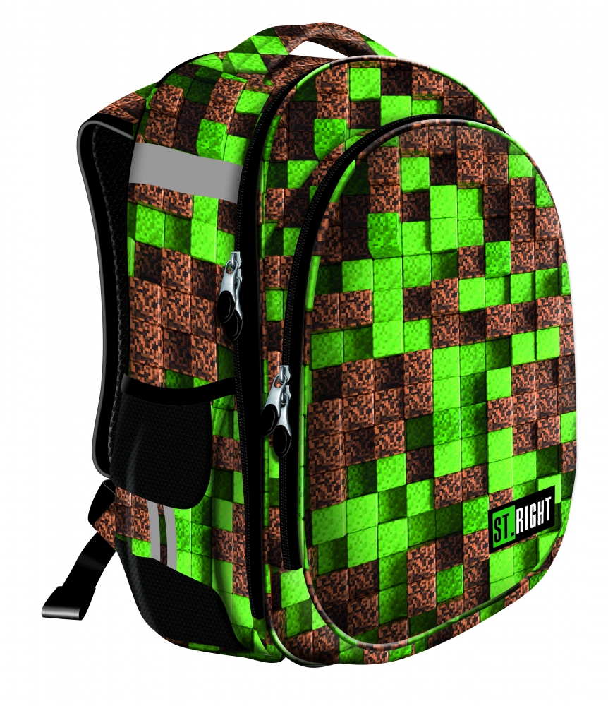 School backpack, St.Right, Pixels, 39 x 29 x 17 cm
