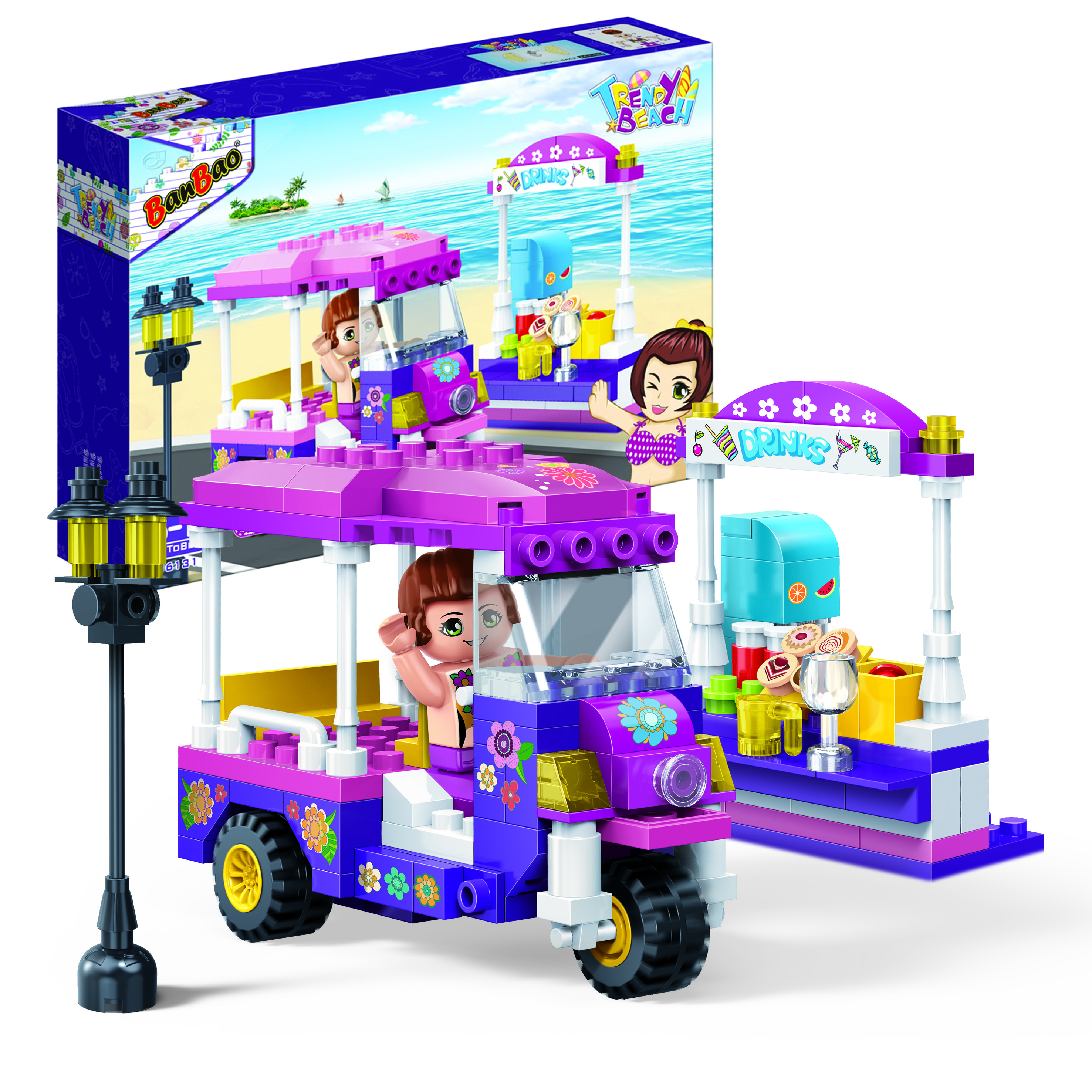 Constructor, BanBao, Beach Fun, 168 pieces
